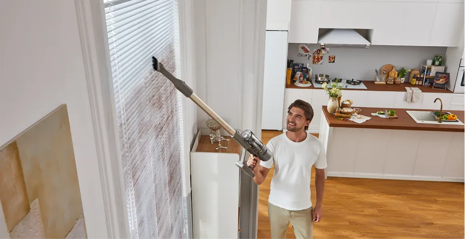 Lehká konstrukce umožňuje bezproblémový úklid vyvýšených i spodních ploch.